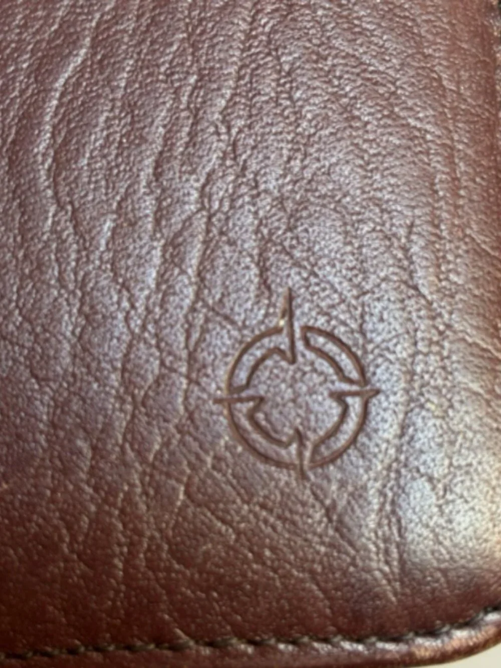 Vintage Franklin Covey Brown Genuine Leather Classic 7 Ring Planner
